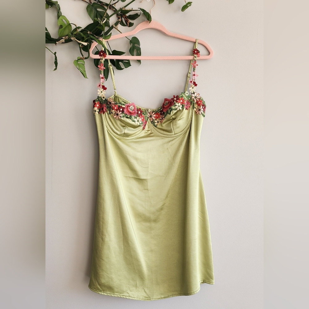 Princess Polly Green Kenzie Mini Dress US-12 (BRAND NEW)